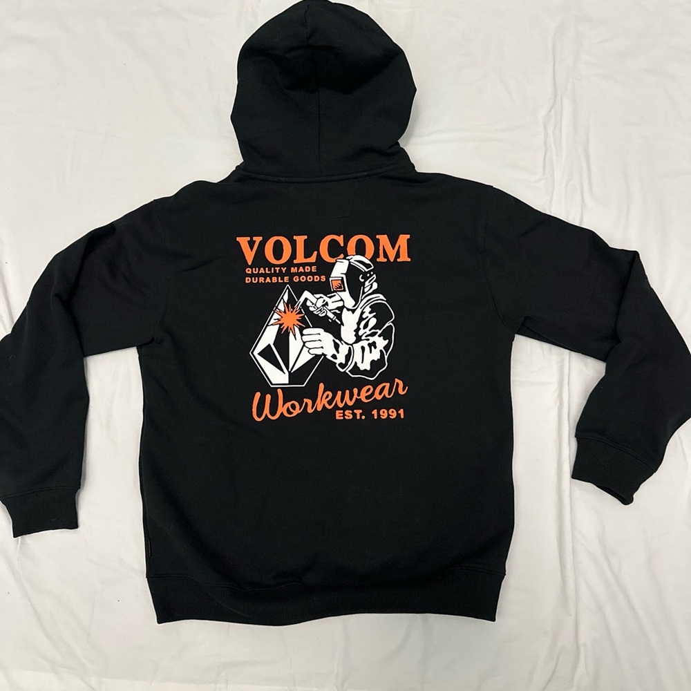 Volcom Black Workwear Zip-Up Sz Medium